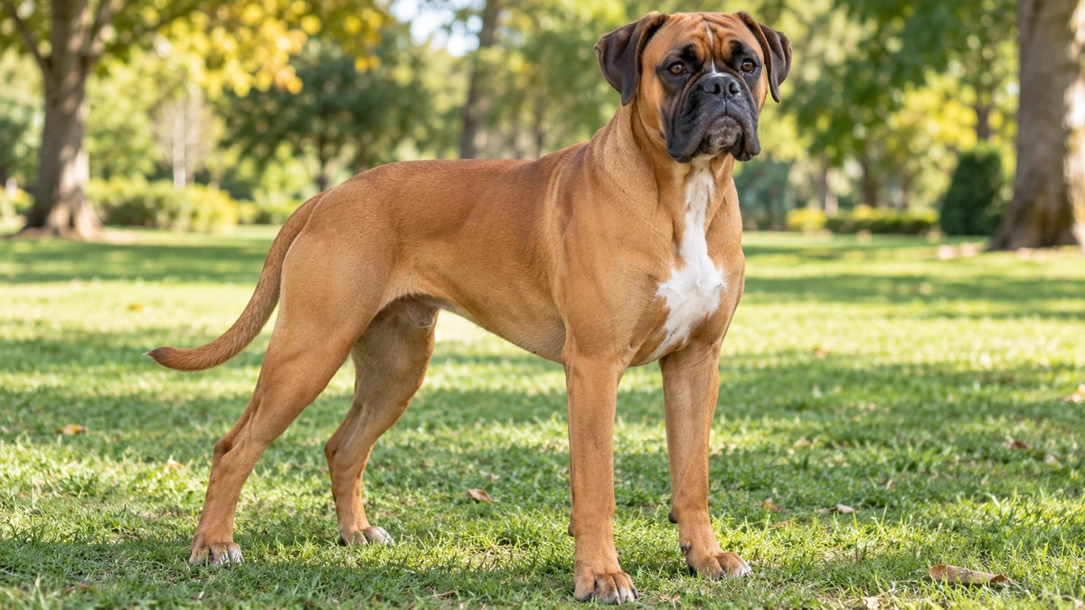 Boxer Köpek köpek — açık fawn renk