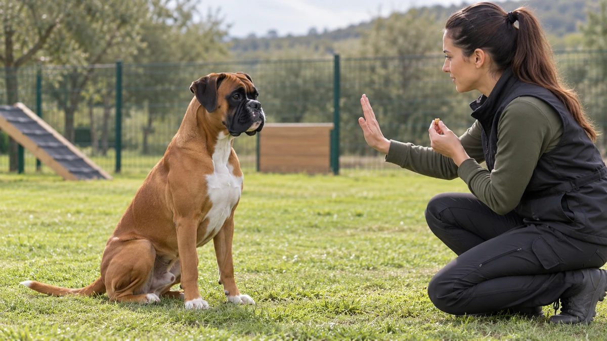 Boxer Köpek yavru köpek — komut ve eğitim
